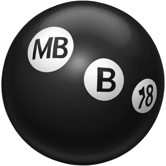 Black pull Ball with MB written on it. Nothing else no holes. emoji