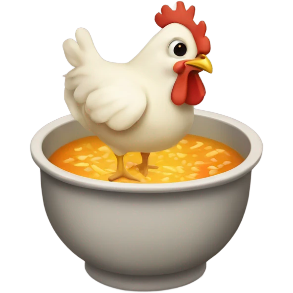 Chicken soup emoji