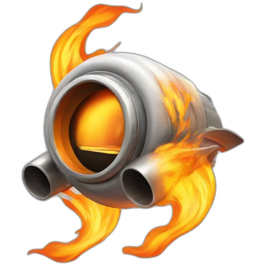 Turbo with flames emoji