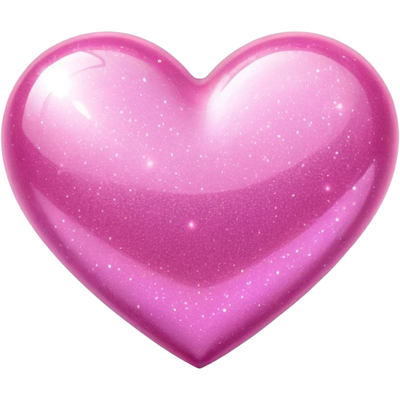 Glittery pink heart emoji
