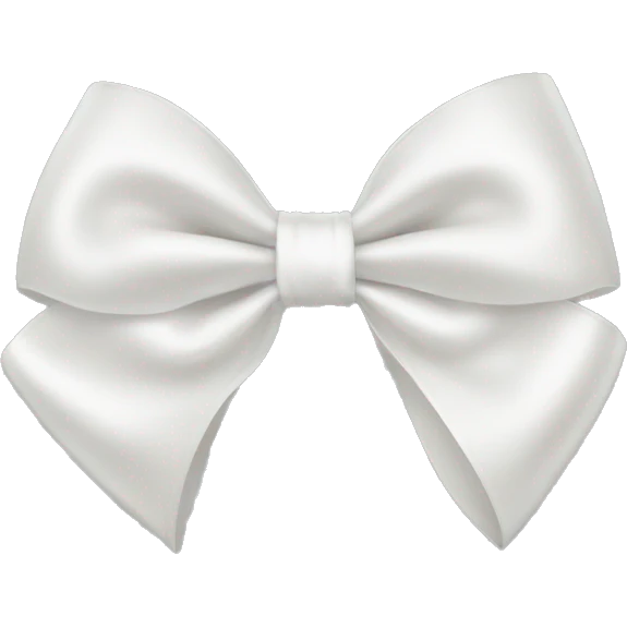 white satin bow emoji