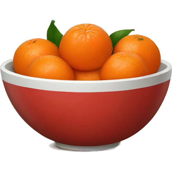 red bowl of clementines emoji