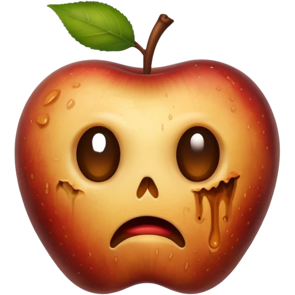 a disgusting, rotten apple emoji