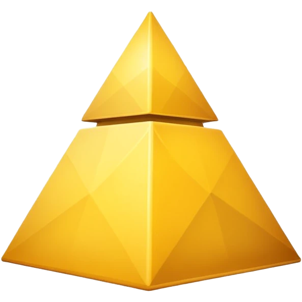 simple yellow pyramid icon emoji