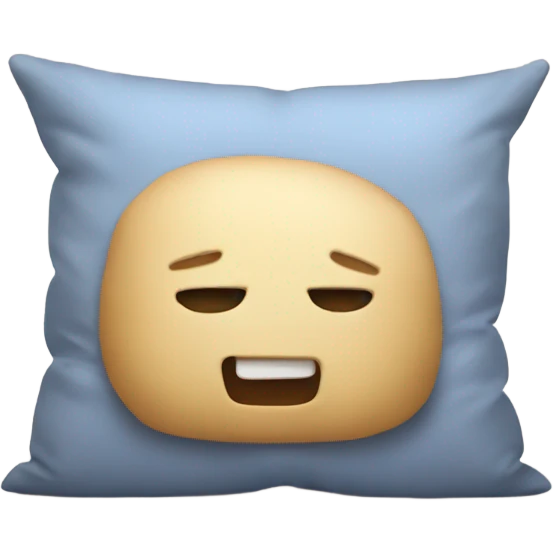 cartoon head buried in pillow emoji