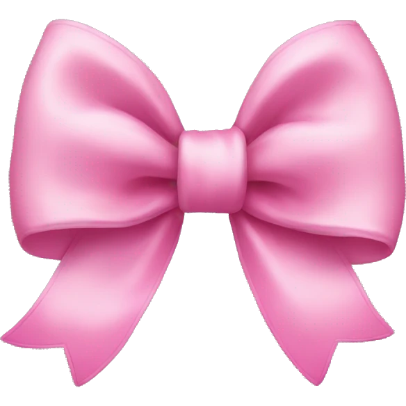 Puffy pink bow emoji