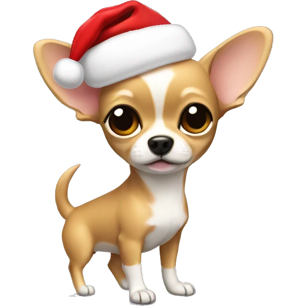 Girl chihuahua Christmas  emoji
