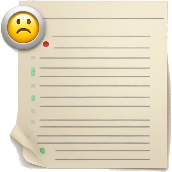 document, check mark ok emoji