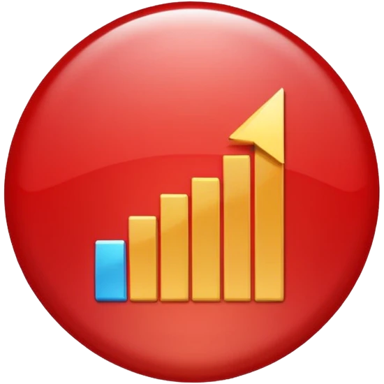 upward graph bursting play button emoji