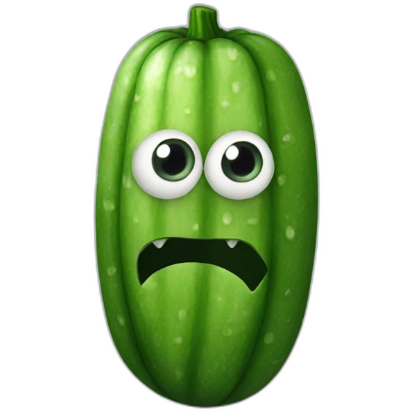 scary cucumber emoji