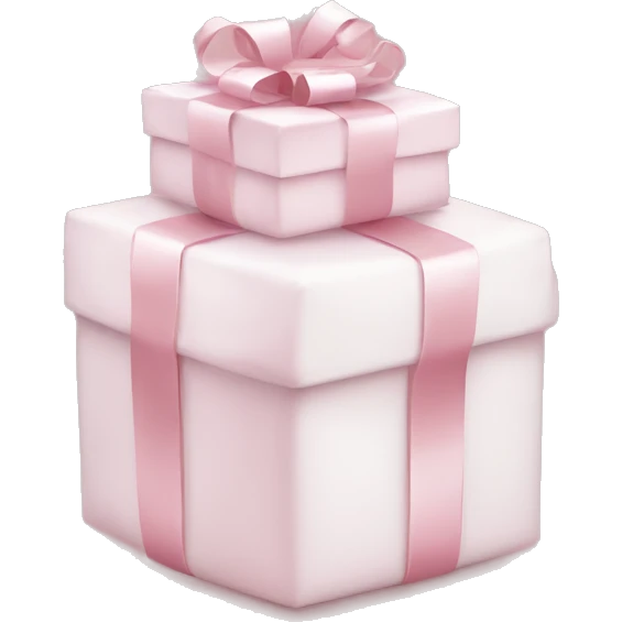 Light pink Christmas gifts under a white Christmas tree  emoji