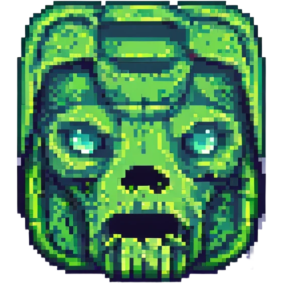 minecraft creeper face pixel art style emoji