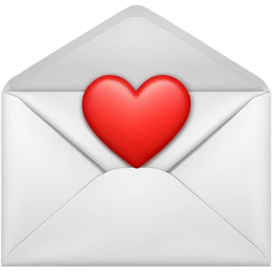 envelope with a small heart coming out emoji
