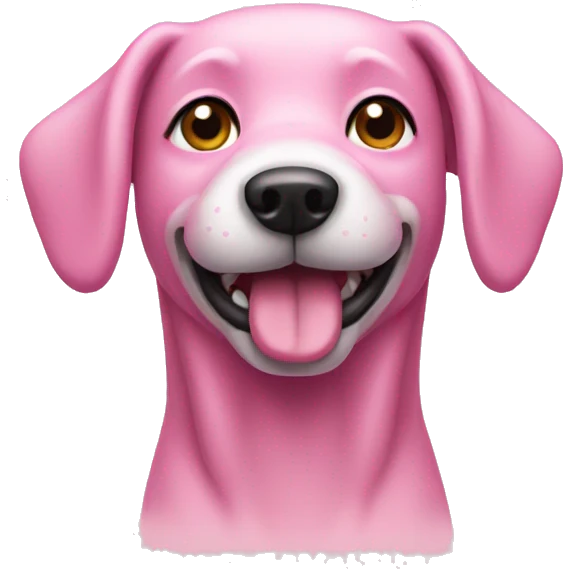 pink dog emoji