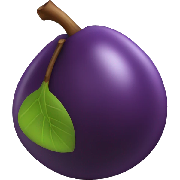 3D Plum  emoji