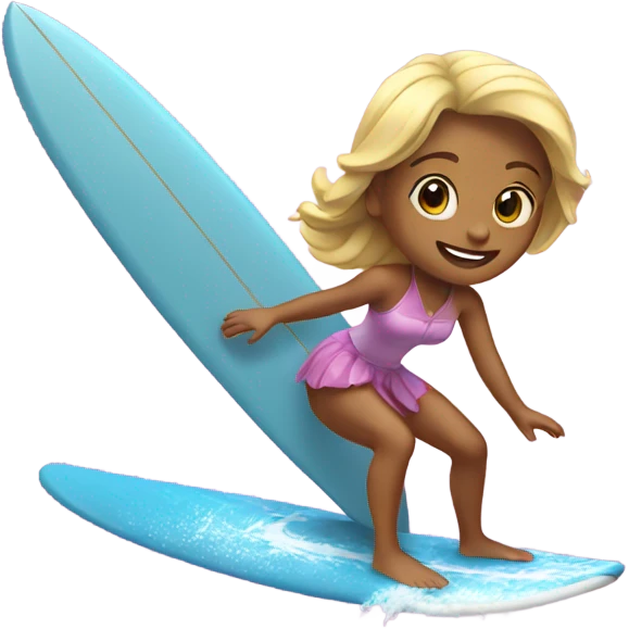 Princess surfing emoji