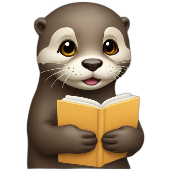 otter with a journal emoji