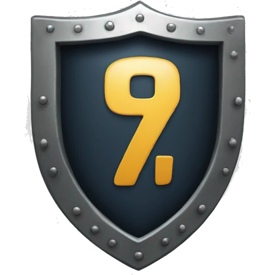 Shield with the number 6 emoji