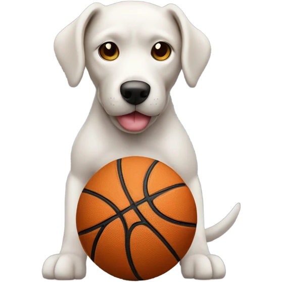 human with dog head playing basketball  emoji
