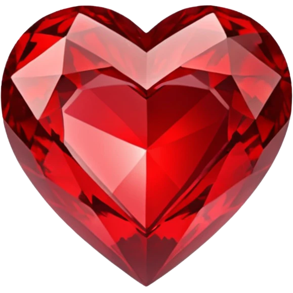 Deep-red crystal heart  emoji