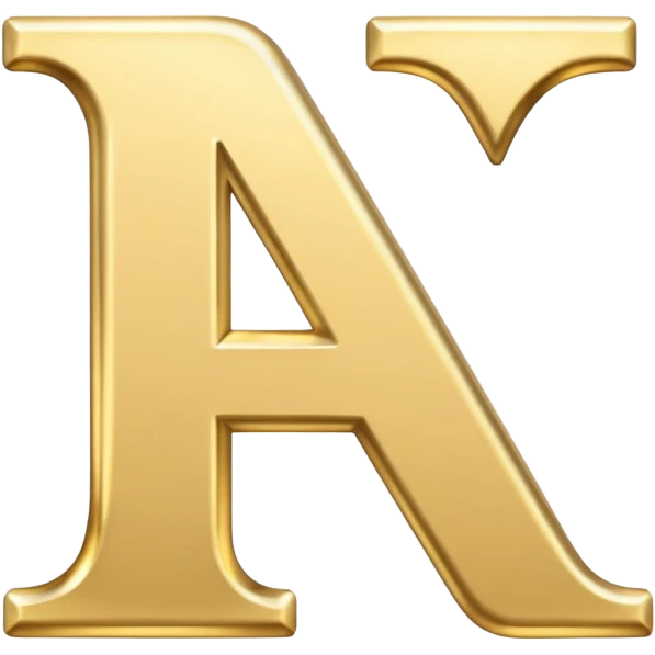 letter N in light gold emoji