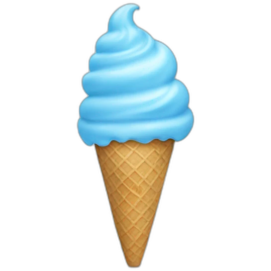  baby blue ice cream emoji