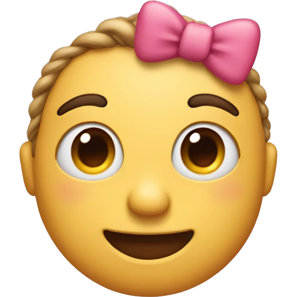 emoji with a bow on the head and heart eyes emoji