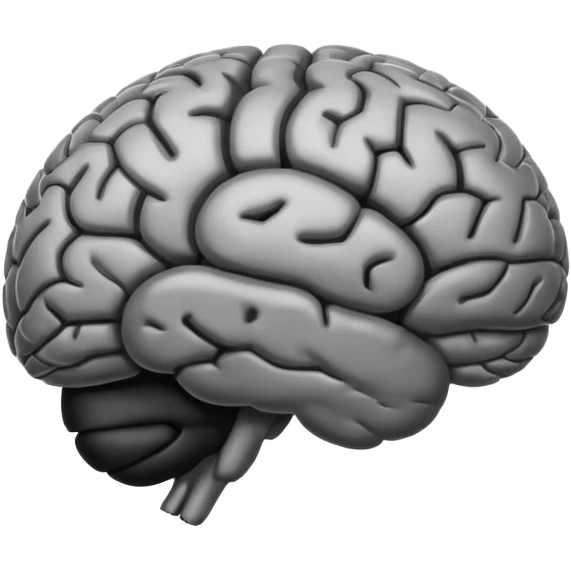 only brain in black  emoji