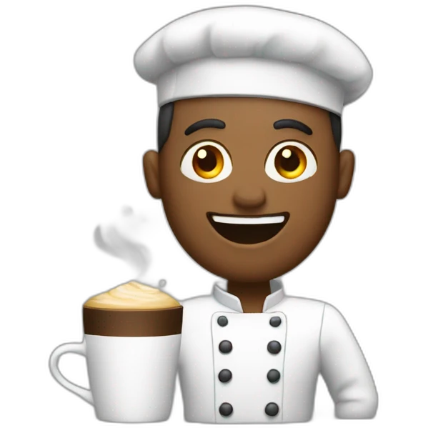 Funny barista emoji