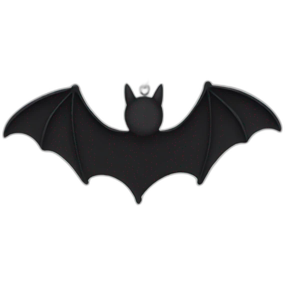 Necklace bat silhouette emoji
