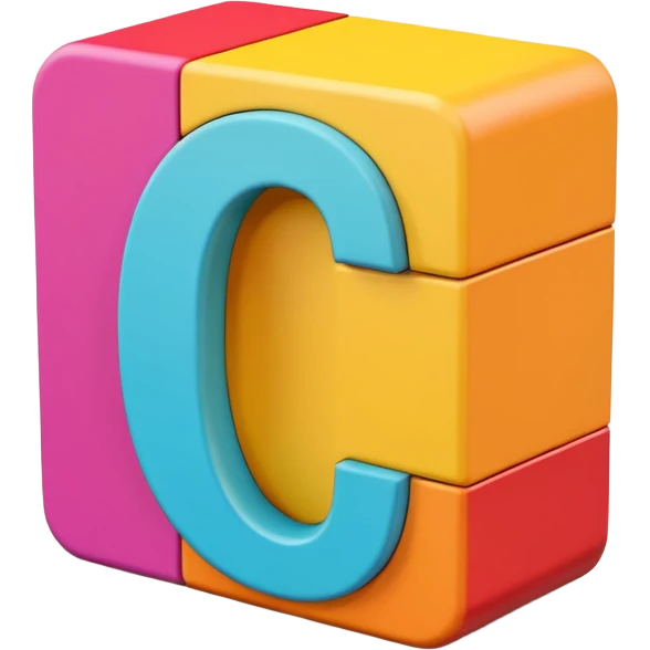 3D letter blocks, similar to alphabet blocks, to create a more dynamic and modern look. with the letter G emoji