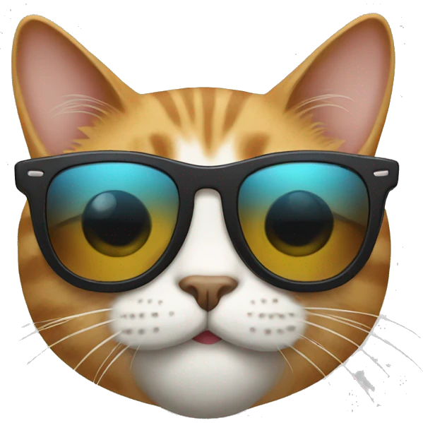 Cat with sunglasses emoji