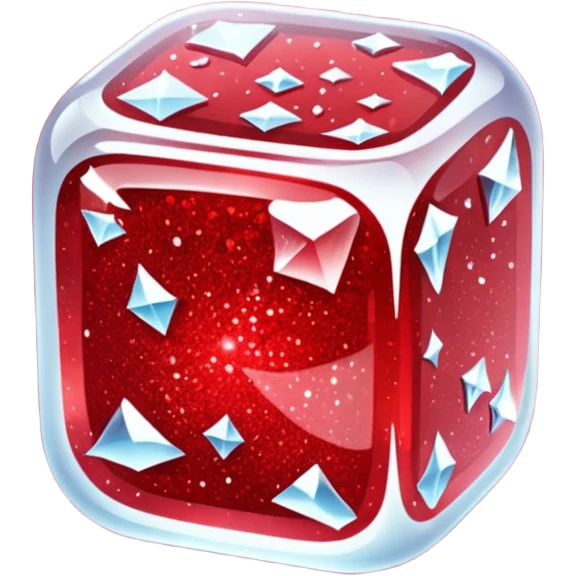 red glitter flocus ice emoji