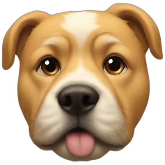 trump kissing a dog emoji
