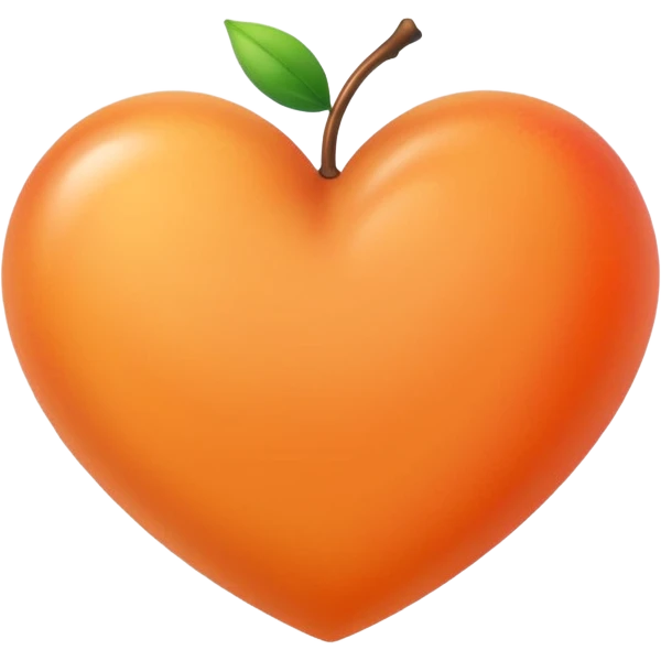 heart emoji of appricot color emoji