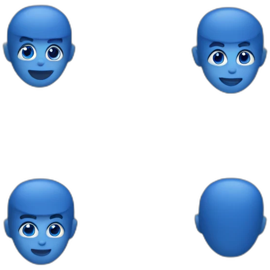 Blue emoji