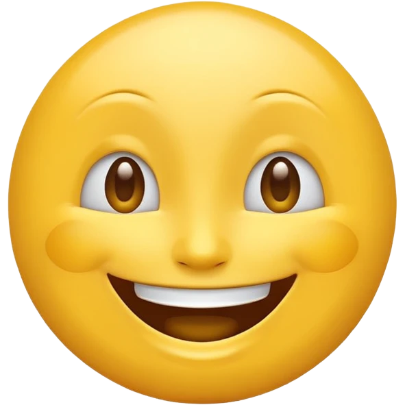 joyful emoji face with a big smile, radiating happiness emoji