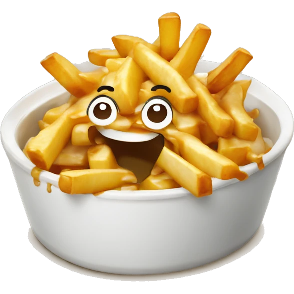 Poutine qui mange une poutine  emoji