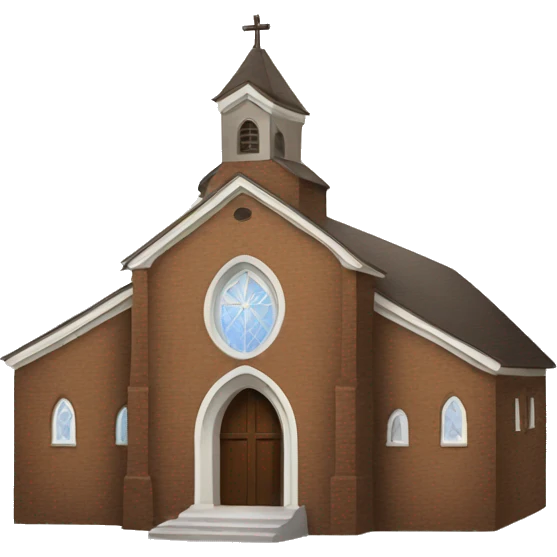 brown church with big window emoji