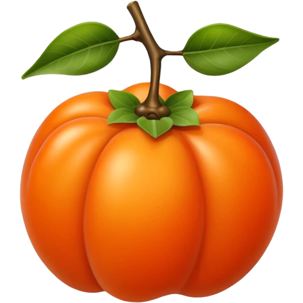 persimmon fruit smooth emoji