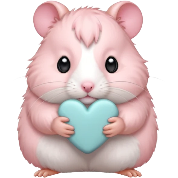 Pastel pink hamster emoji