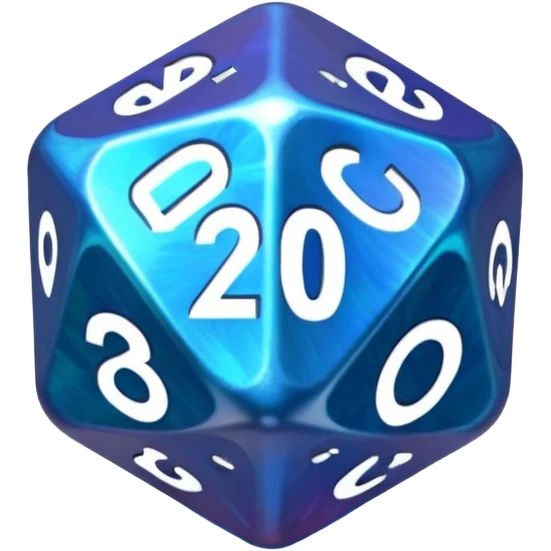 dnd d20 dice with magic emoji