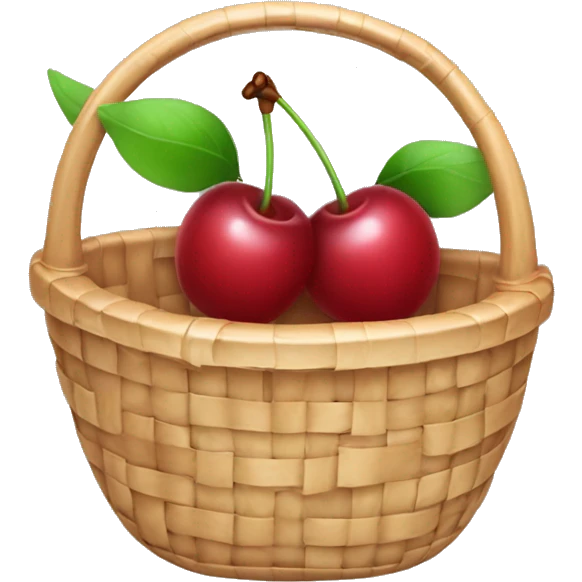 Cherry and vanilla basket emoji