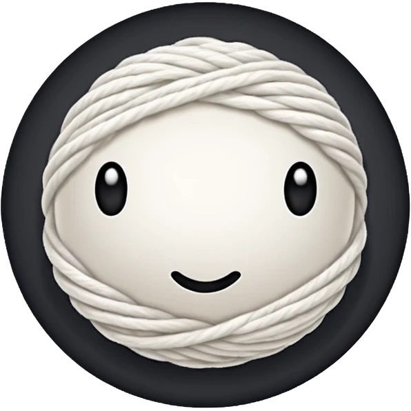A ball of white yarn emoji