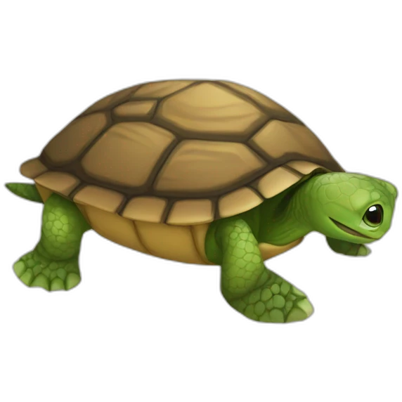 Chat sur une tortue emoji