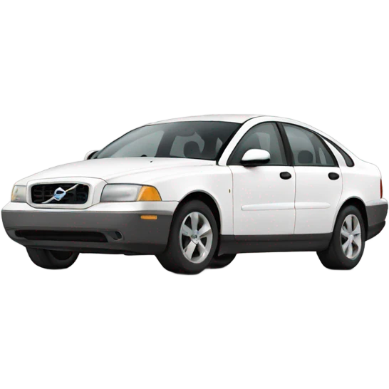 White four door car with a Volvo make  emoji