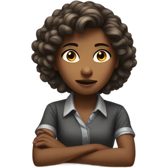Girl turning over desk emoji