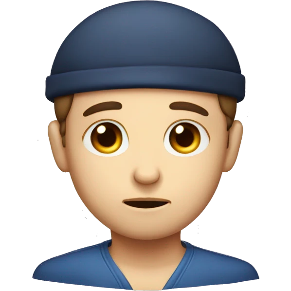 sad jewish boy with yarmulke emoji