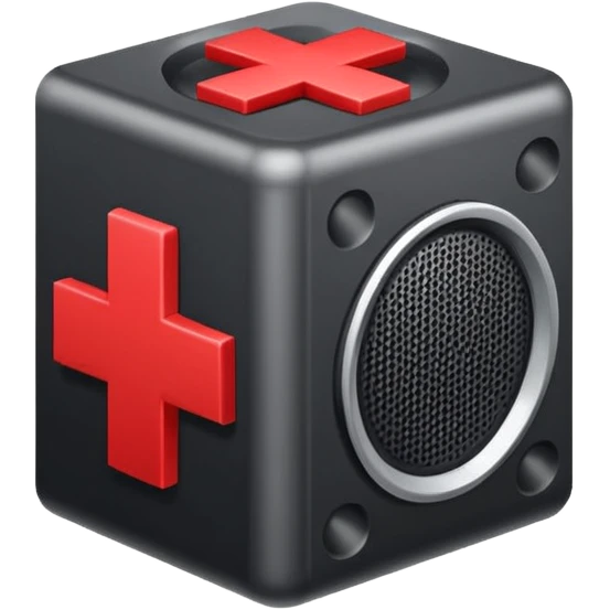 mac os icon audio speaker forbidden mute isometric red cross emoji