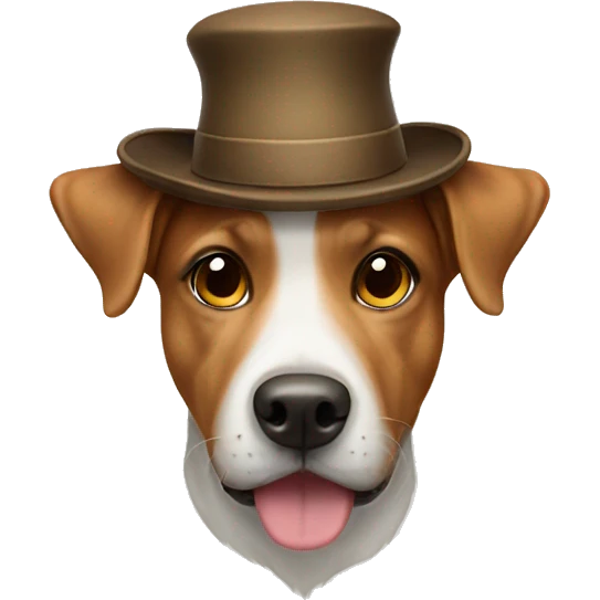 dog with hat  emoji